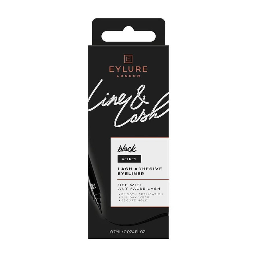 Eylure London Line & Lash Adhesive Eyeliner Black 2-In-1