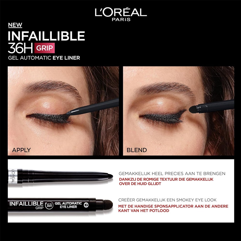L'Oreal Infallible Gel Automatic Eyeliner 001 Intense Black
