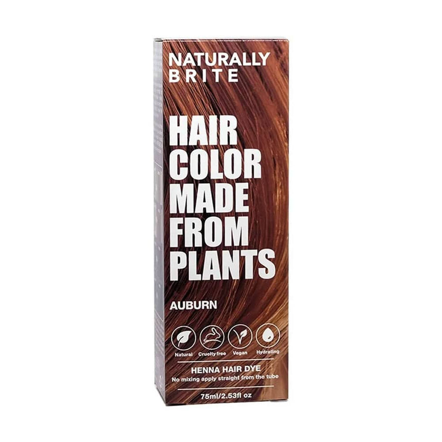 Naturally Brite Henna Hair Dye Auburn 75ml