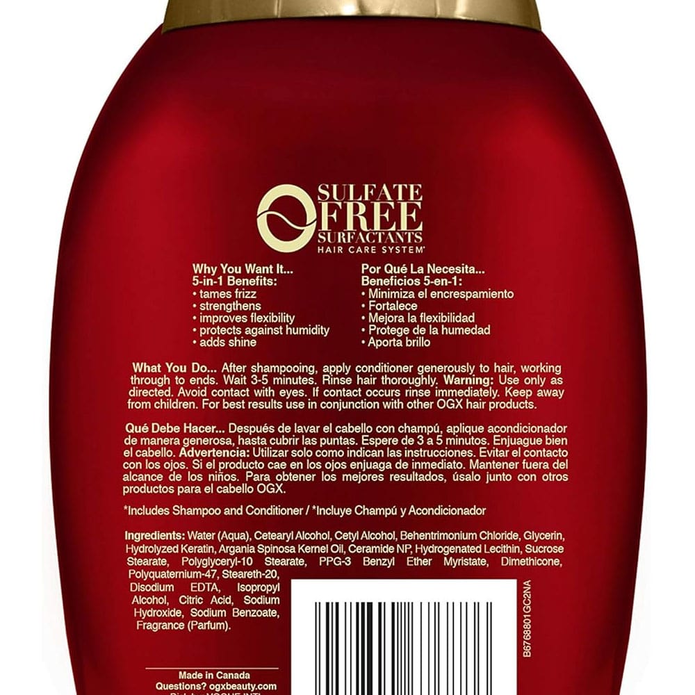 OGX Frizz Free + Keratin Smoothing Oil Conditioner 385ml