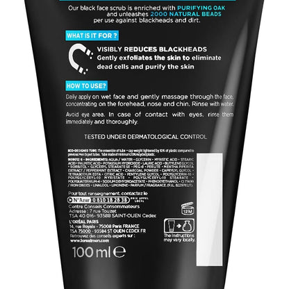 L'Oreal Men Expert Pure Carbon Anti Blackhead Daily Face Scrub 100ml