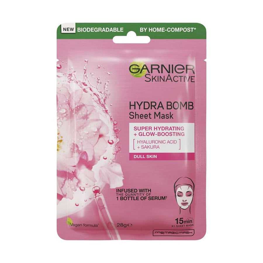 Garnier Skin Active Hydra Bomb Sheet Mask Hyaluronic Acid + Sakura 28g