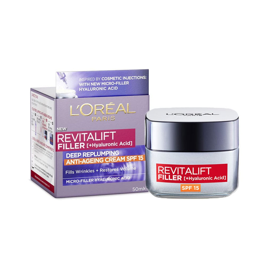 L'Oreal Revitalift Filler + Hyaluronic Acid Deep Replumping Anti Ageing Cream SPF15 50ml