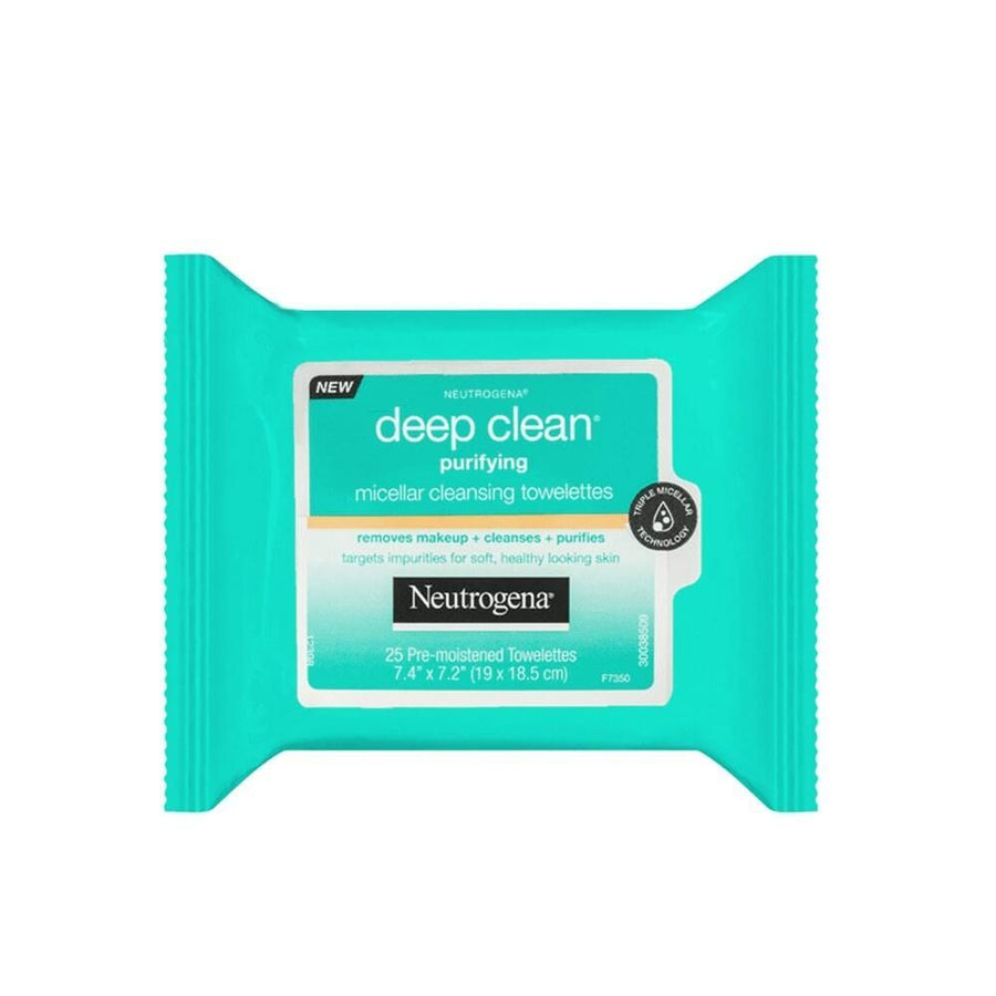 Neutrogena Micellar Cleansing Towelettes Deep Clean Purifying 25pk