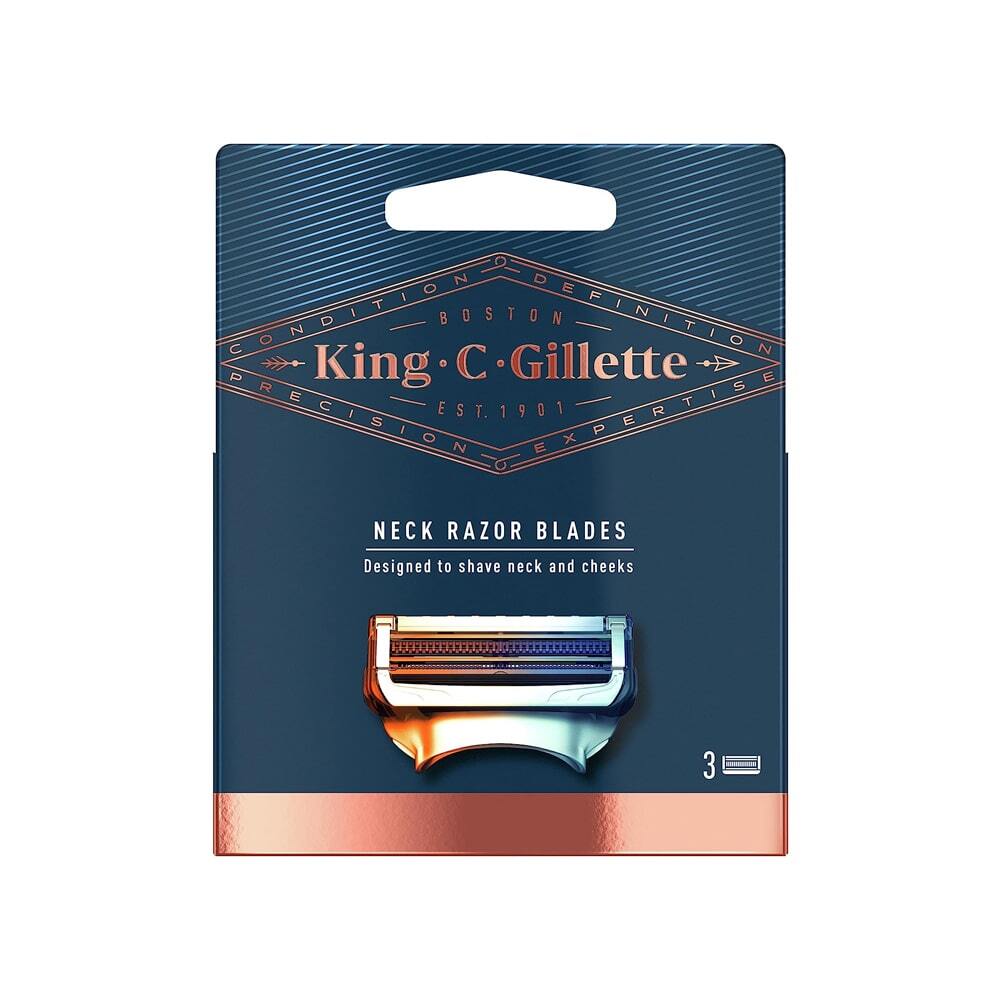 King.C.Gillette Neck Razor Blades 3pk