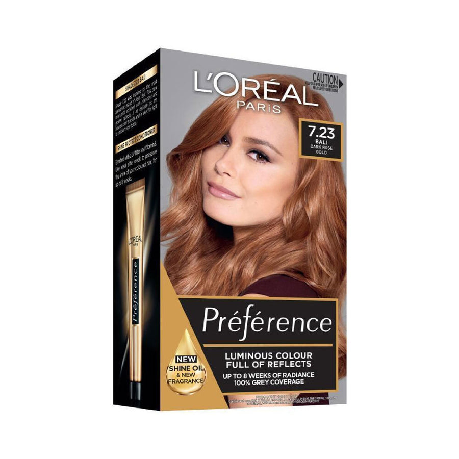 L'Oreal Paris Preference Permanent Hair Colour 7.23 Dark Rose Gold