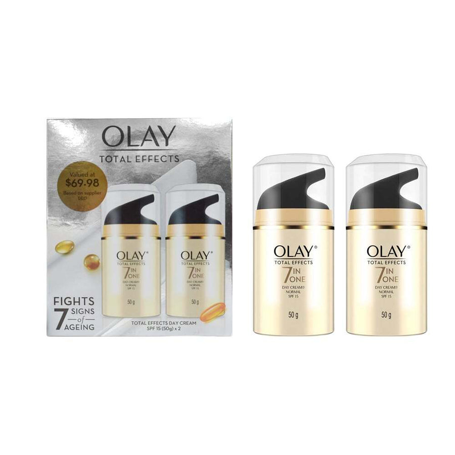 Olay 7-In-1 Total Effects Day Cream SPF15 2x50g