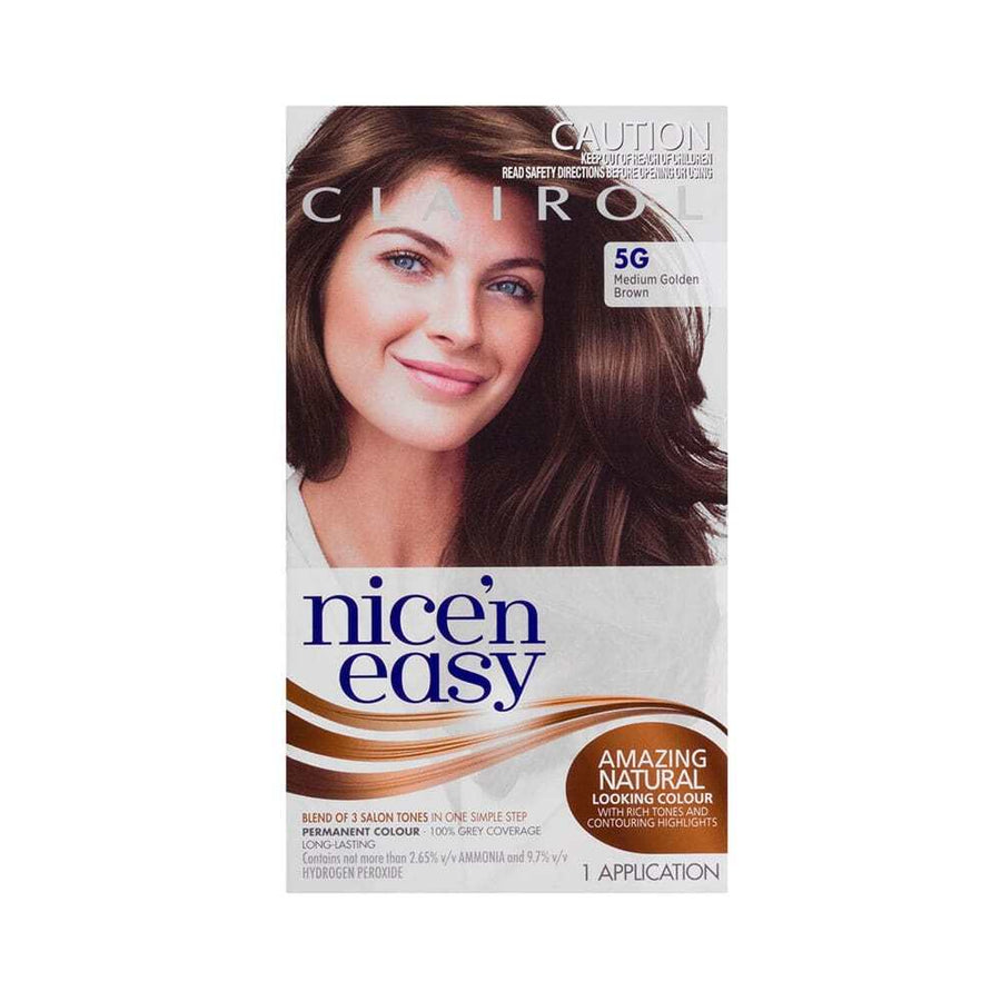 Clairol Nice N Easy Permanent Hair Colour 5G Medium Golden Brown