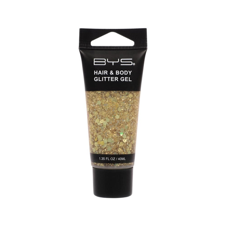 BYS Hair & Body Glitter Gel Gold 40ml