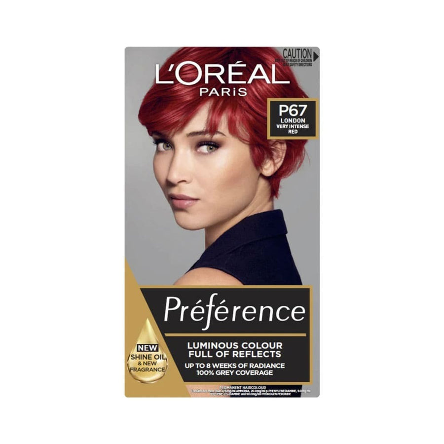 L'Oreal Preference Luminous Colour P67 London Very Intense Red