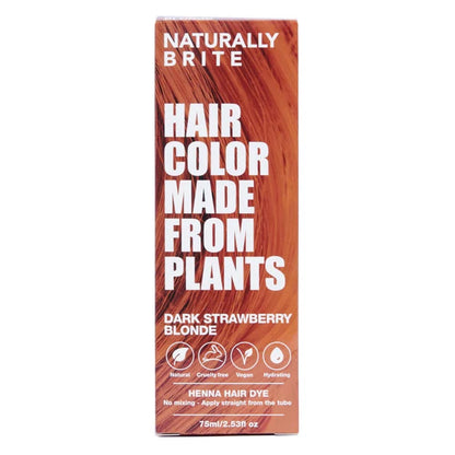 Naturally Brite Henna Hair Dye Dark Strawberry Blonde 75ml