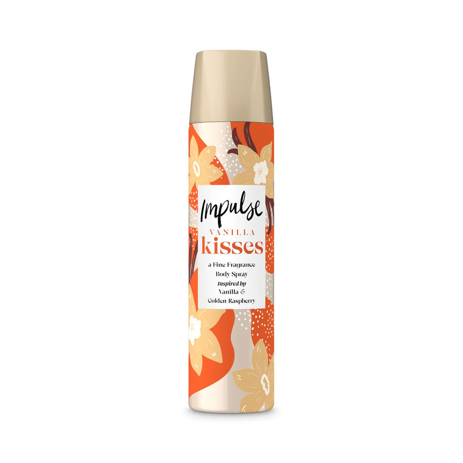 Impulse Body Spray Vanilla Kisses Vanilla & Golden Raspberry 75ml