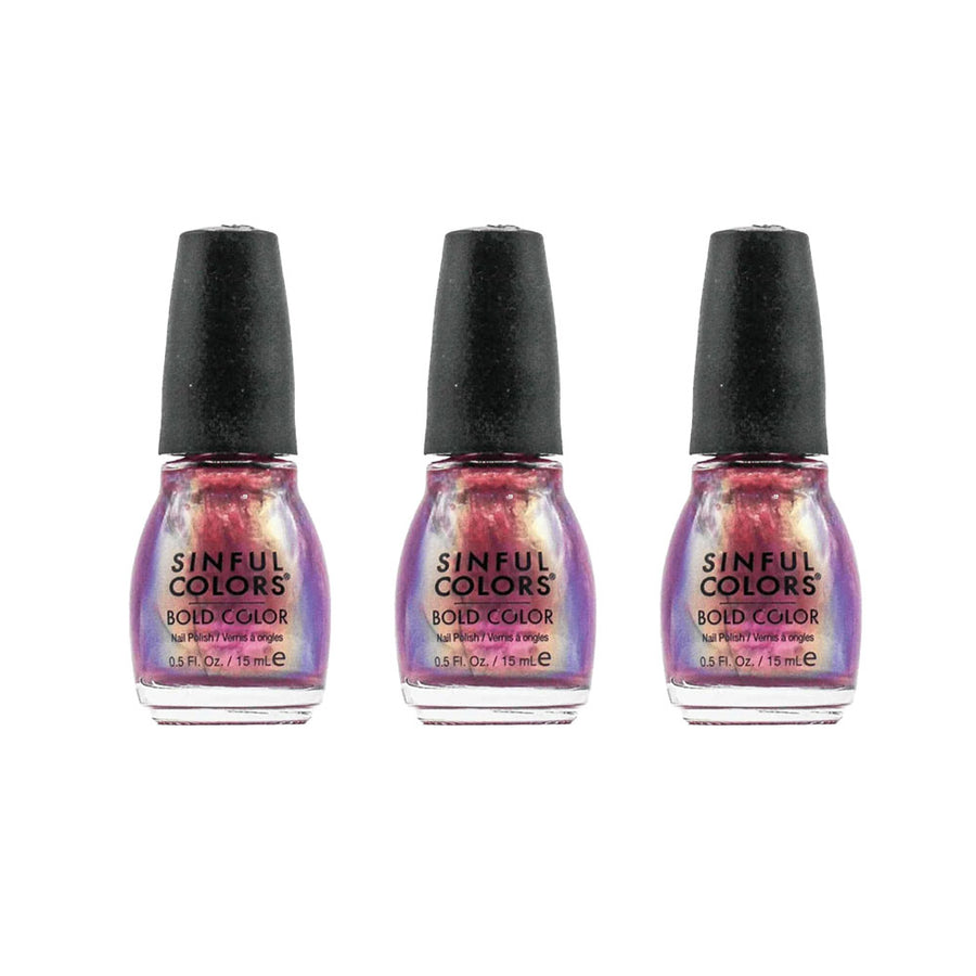 3x Sinful Colors Nail Polish Bold Color Bali Mist 15ml