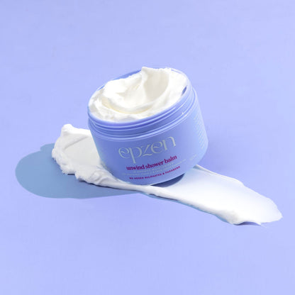 Epzen Shower Balm Unwind In Shower Moisturiser With Shea Butter, Vitamin E & 100% Natural Essential Oils 200ml