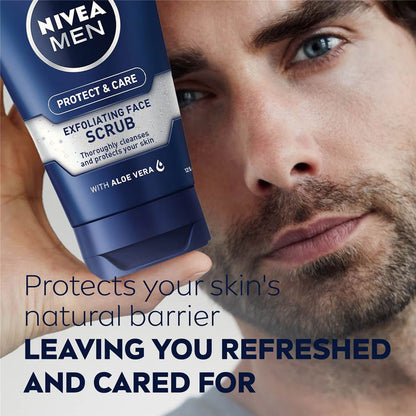 Nivea Men Exfoliating Face Scrub Protect & Care With Aloe Vera 75ml