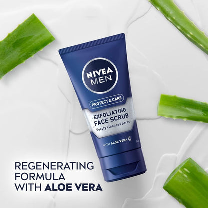 Nivea Men Exfoliating Face Scrub Protect & Care With Aloe Vera 75ml