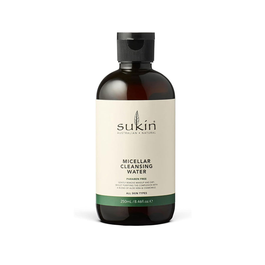 Sukin Micellar Cleansing Water bottle on a white background