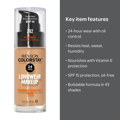 Revlon ColorStay Longwear Makeup Combination/Oily Skin 392 Sun Beige SPF15 30ml