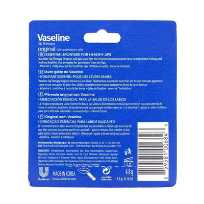 Vaseline Lip Therapy Original With Petroleum Jelly 4.8g
