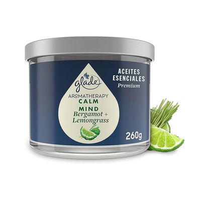 Glade Candle Aromatherapy Peaceful Mind Bergamot + Lemongrass