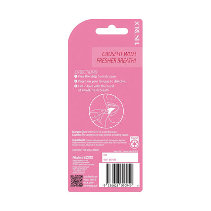 Piksters Breath Strips Crush Watermelon Mint Sugar Free 24x3pk - Short Dated Clearance