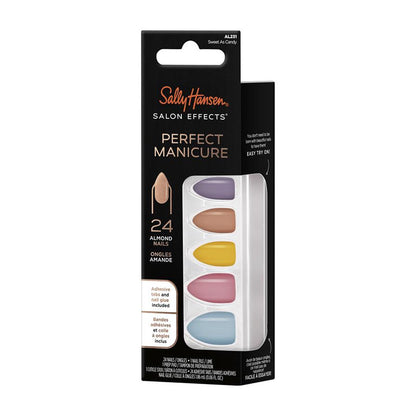 Sally Hansen False Nails Perfect Manicure Sweet As Candy 24 Almond Nails