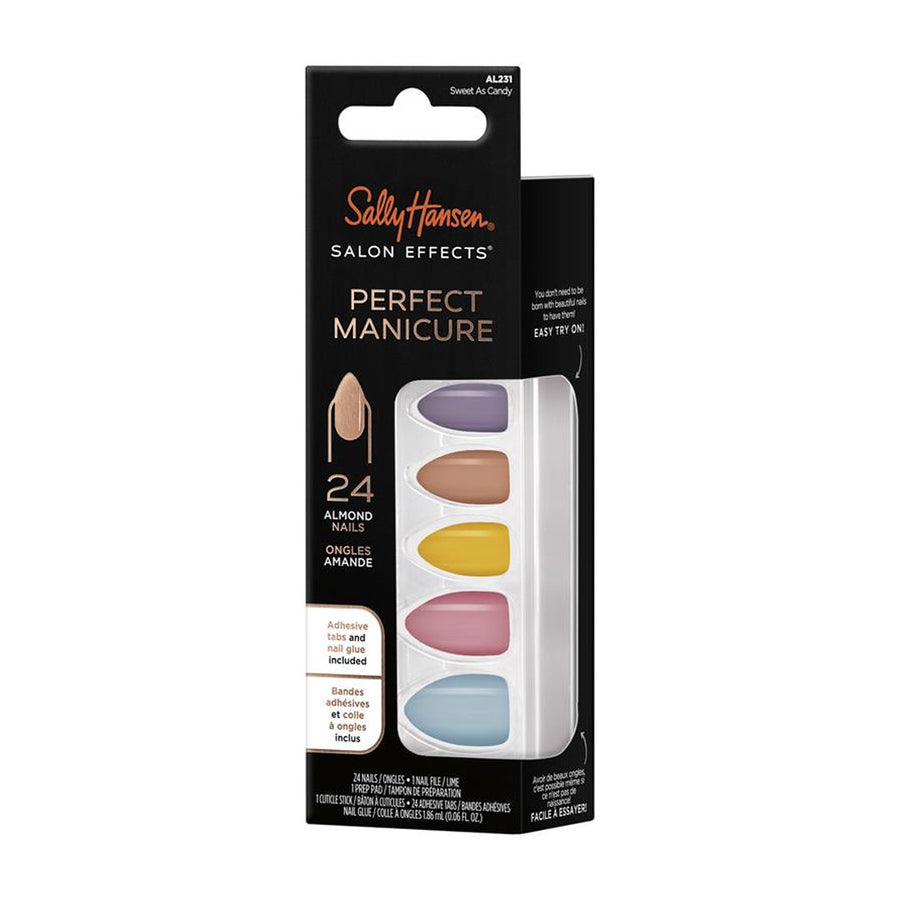 Sally Hansen False Nails Perfect Manicure Sweet As Candy 24 Almond Nails