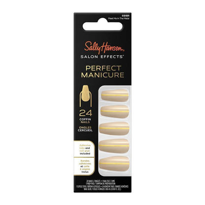 Sally Hansen False Nails Perfect Manicure Meet Me In The Metal 24 Coffin Nails