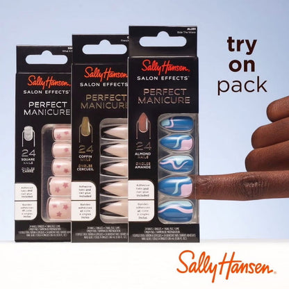 Sally Hansen False Nails Perfect Manicure Ride The Wave 24 Almond Nails
