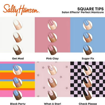 Sally Hansen False Nails Perfect Manicure Block Party 24 Square Nails