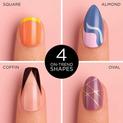 Sally Hansen False Nails Perfect Manicure Pink Clay 24 Square Nails
