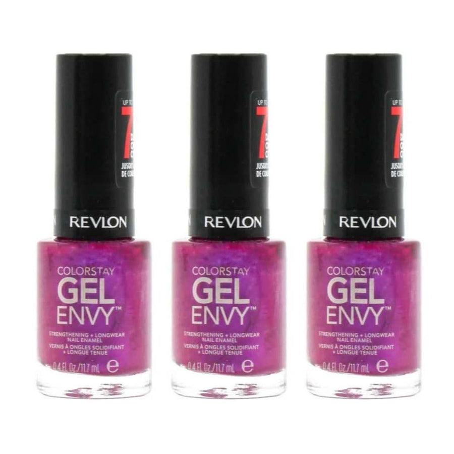 3x Revlon ColorStay Nail Gel Envy 415 What Happens In Vegas 11.7ml