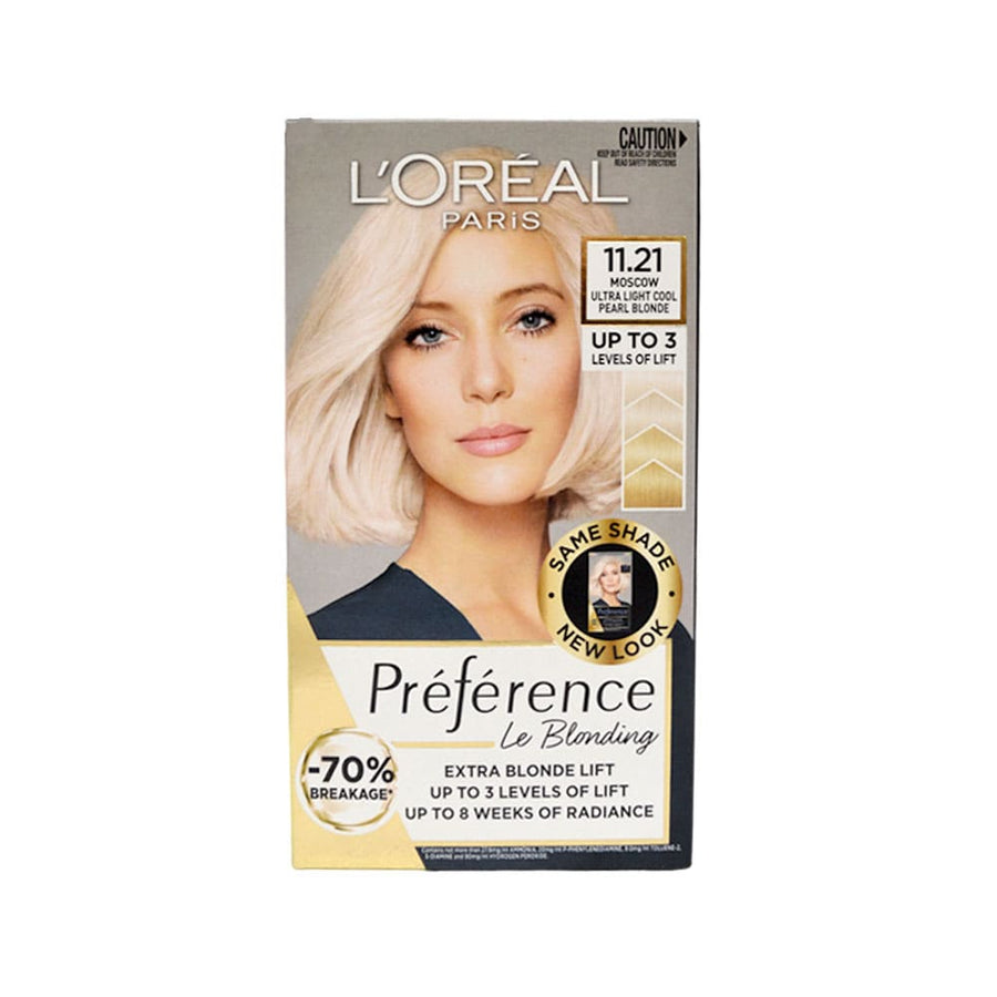 L'Oreal Preference Le Blonding Hair Color 11.21 Moscow Ultra Light Cool Pearl Blonde