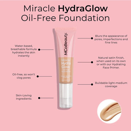 MCoBeauty Miracle Hydra Glow Oil Free Foundation Light Beige 30ml