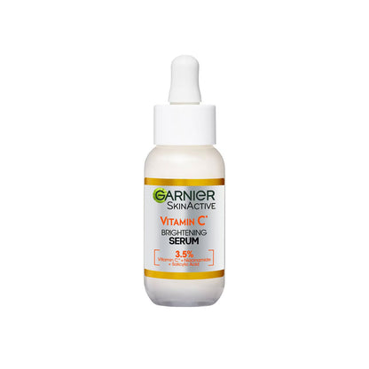 Garnier SkinActive Vitamin C Brightening Serum bottle on a white background
