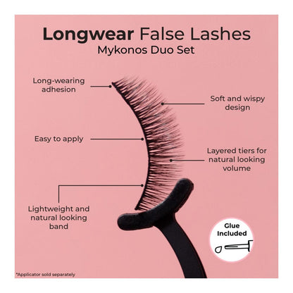 MCoBeauty Longwear False Lashes Natural Mykonos Duo Value Set