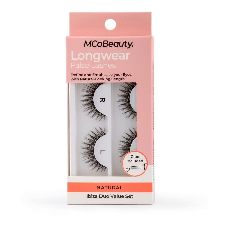 MCoBeauty Longwear False Lashes Natural Ibiza Duo Value Set