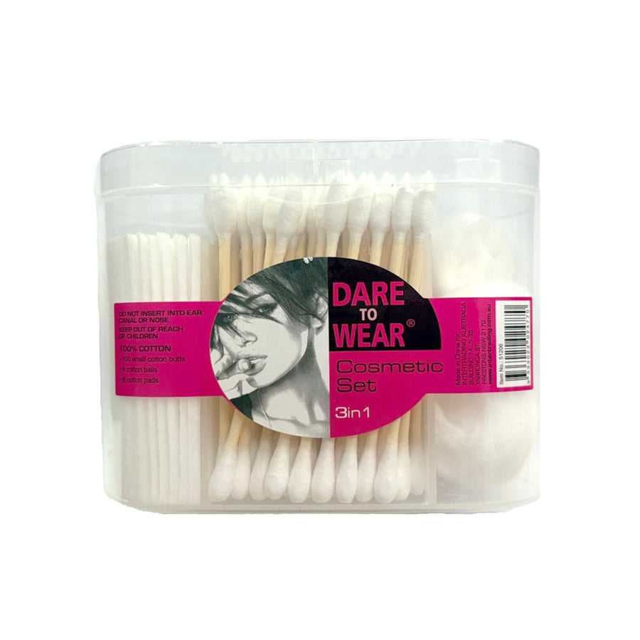 Dare To Wear 3-In-1 Cotton Cosmetic Set