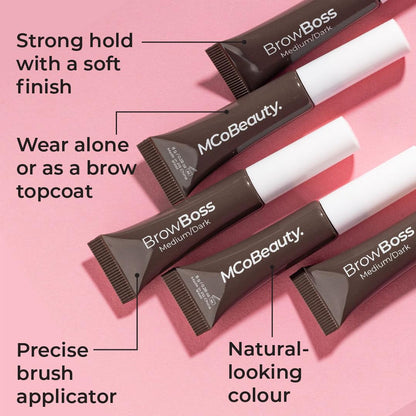 MCoBeauty Brow Boss Glue & Set Medium/Dark 8g