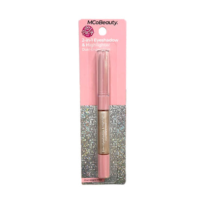 MCoBeauty 2-in-1 Eyeshadow & Highlighter Dual Ended Stick Champagne Glow