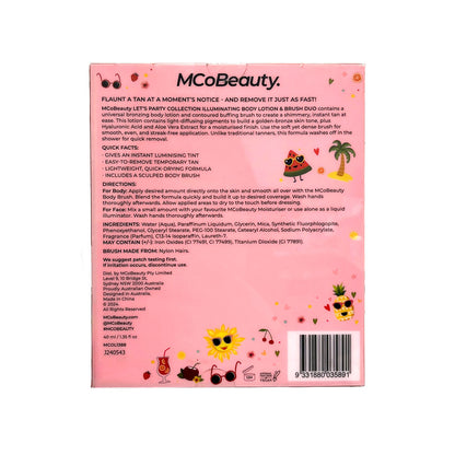 MCoBeauty Let's Party Collection Illuminating Body Lotion & Brush Duo
