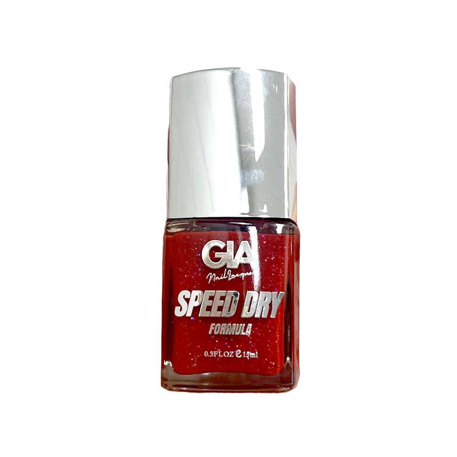 GIA Nail Polish Speed Dry Formula Mix4 546 Glitter Red 15ml