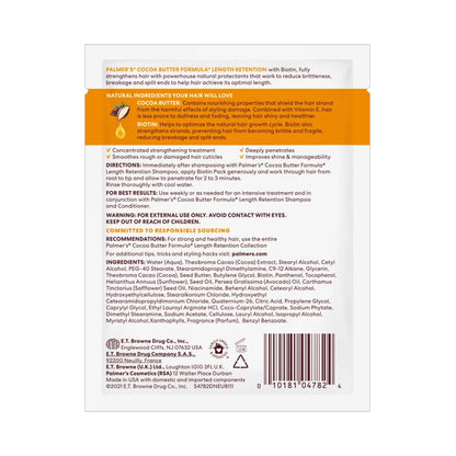 Palmers Length Retention Biotin Pack Cocoa Butter Formula Silicone Free 60g