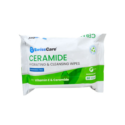 SwissCare Ceramide Hydrating & Cleansing Wipes 30pk