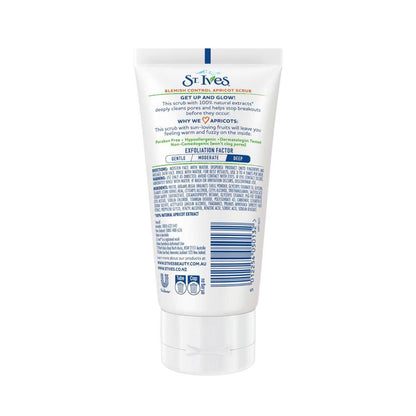 St Ives Acne Cleanser Scrub Blemish Control Salicylic Acid Apricot 150ml