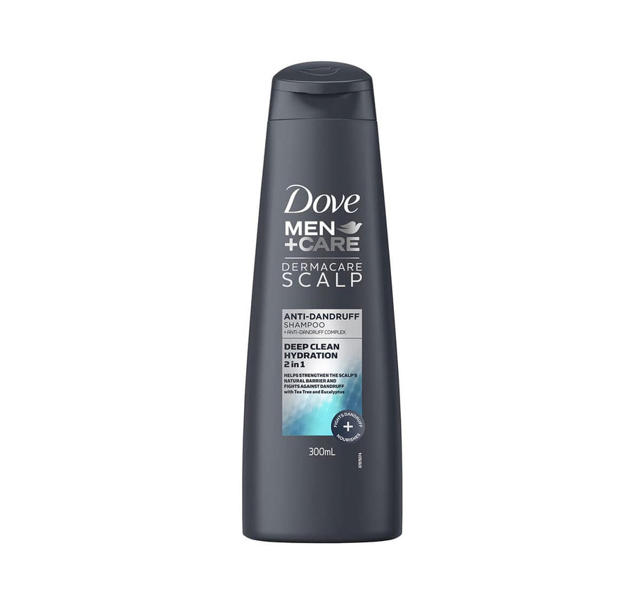 Dove Men Care Shampoo Anti Dandruff 2-In-1 Deep Clean Hydration 300ml