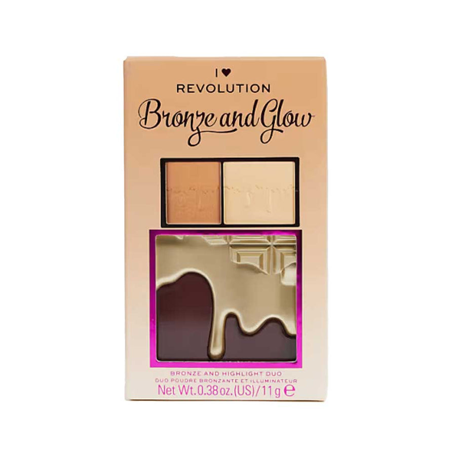 Revolution I Heart Bronze & Glow Mini Chocolate Bronze & Highlight Duo 11g