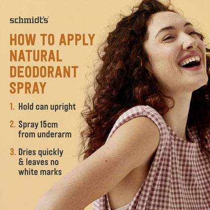 Schmidts Deodorant Spray 99% Natural Origin Sandalwood & Citrus 115ml
