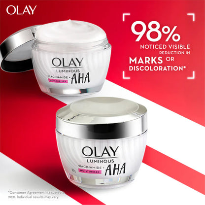 Olay Luminous Niacinamide AHA Moisturiser 50g