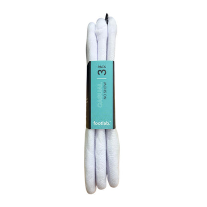 Footlab White Casual No Show Socks Mens Size 6-10 3pk